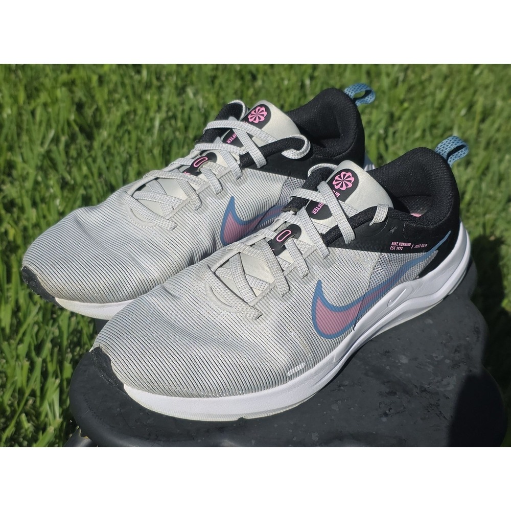 Nike Downshifter 12 Womens Running Shoes Grey Pink DD9294-003